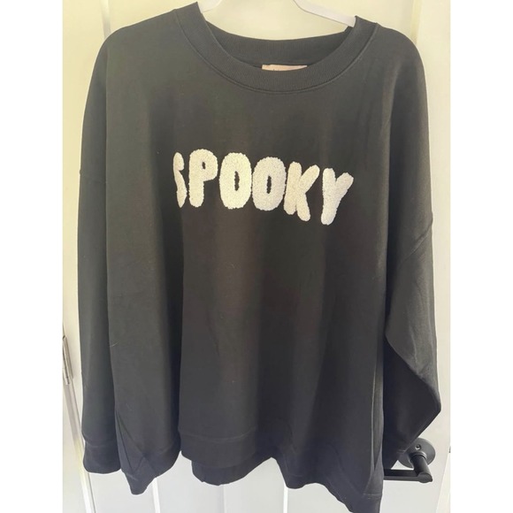 Philosophy Tops - Philosophy Spooky Halloween Sweatshirt Size 2X Black Fleece Crew Neck Ghost NWT